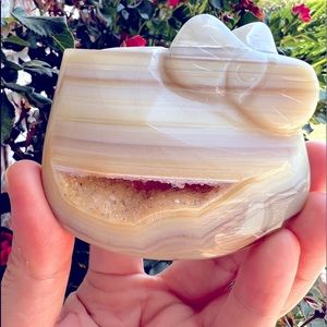 Creamy Dreamy Druzy Agate Hello Kitty